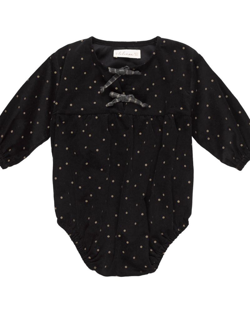 Combinaison bébé Jules velours pois