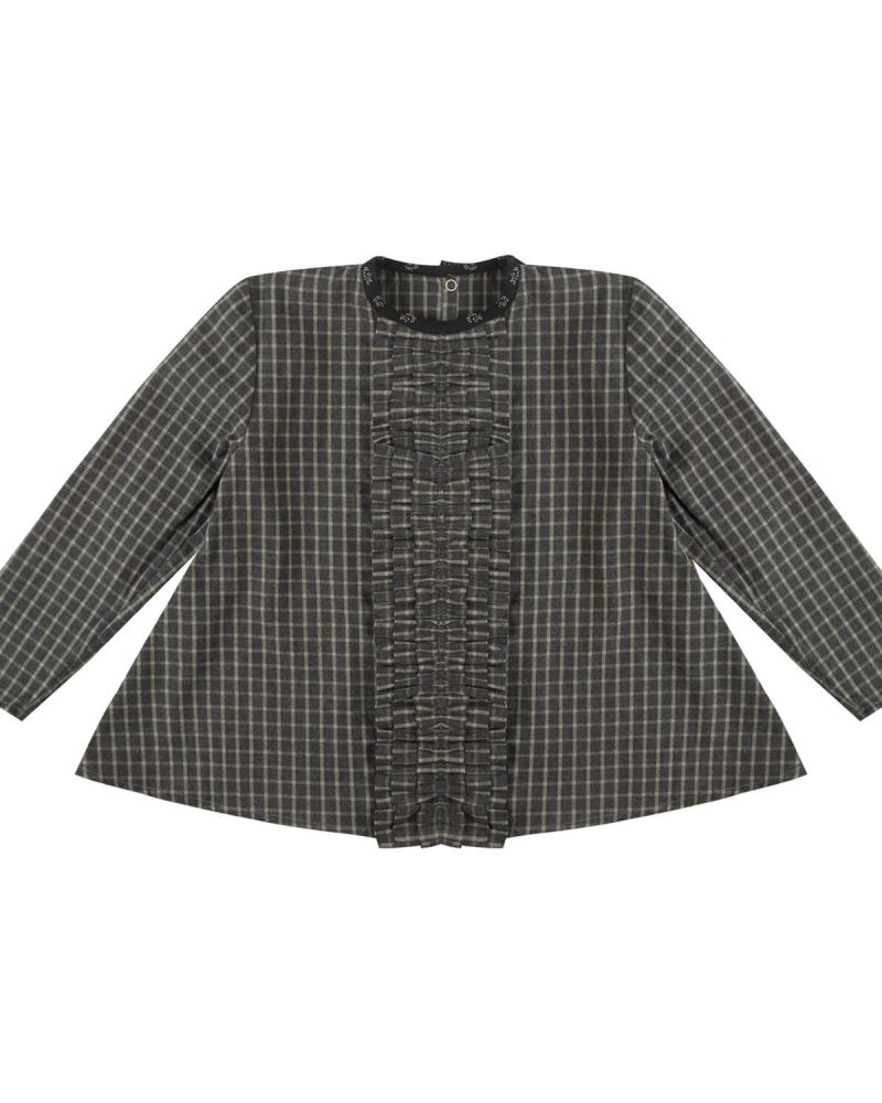 Blouse Anne Carreaux vert