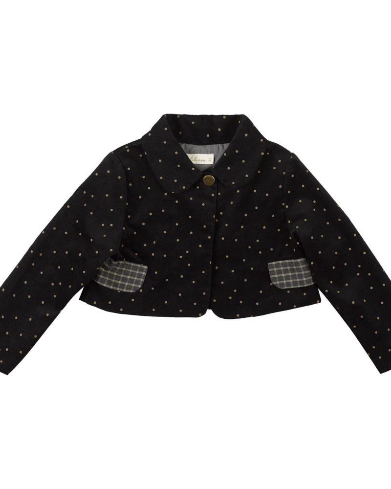 Veste Lilas velours pois