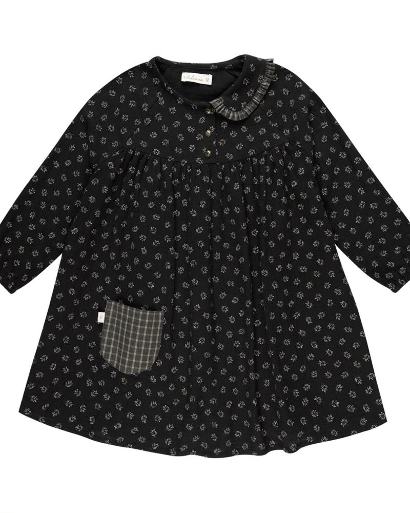 Robe Nael velours pois