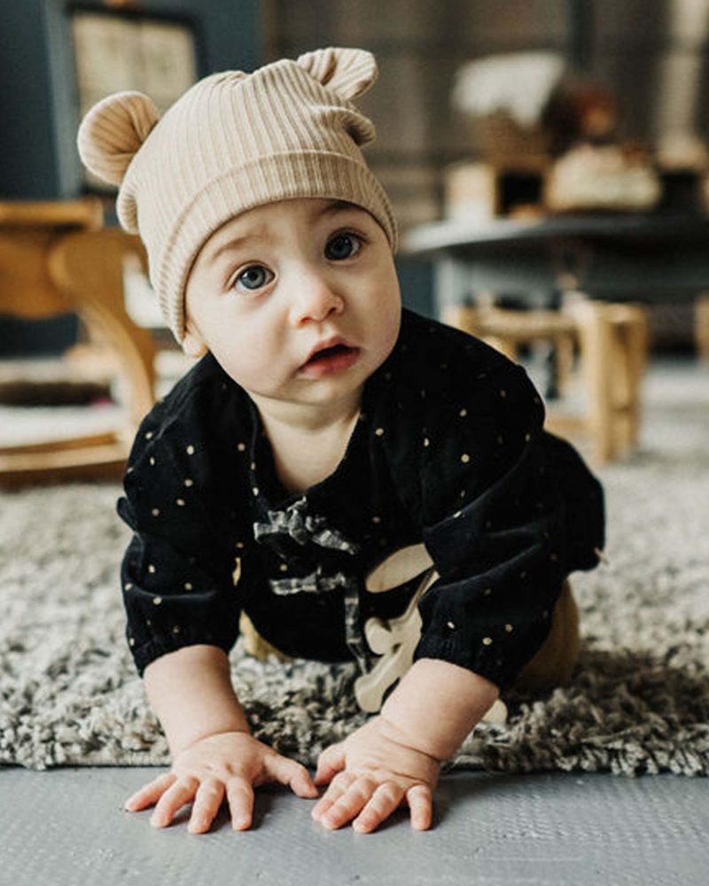 Combinaison bébé Jules velours pois