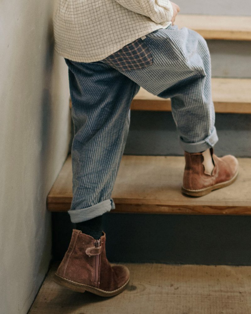 Pantalon Adam velours bleu