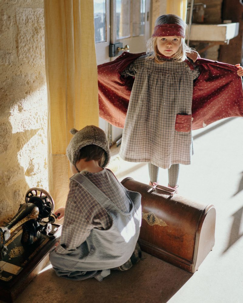 Robe Louise carreaux bleu