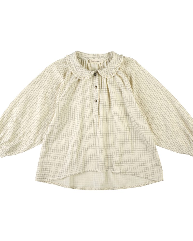 Blouse Claudie carreaux écru