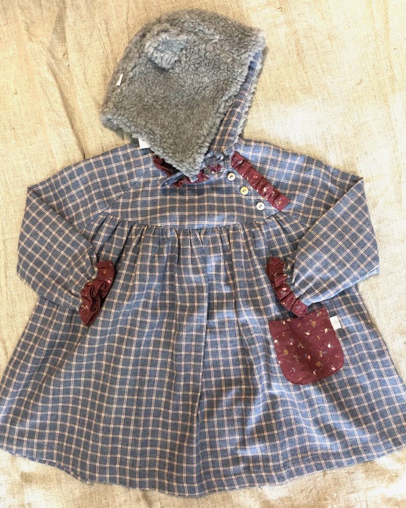 Robe Louise carreaux bleu