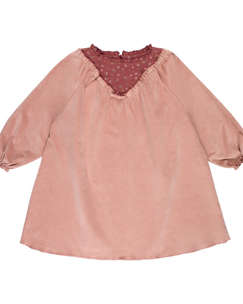 Robe Lyly velours rose