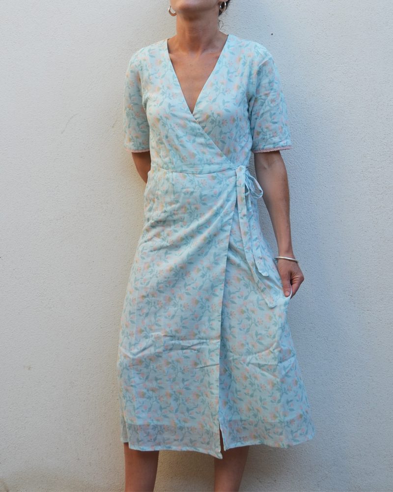 Robe Suzanne fleur Bleue