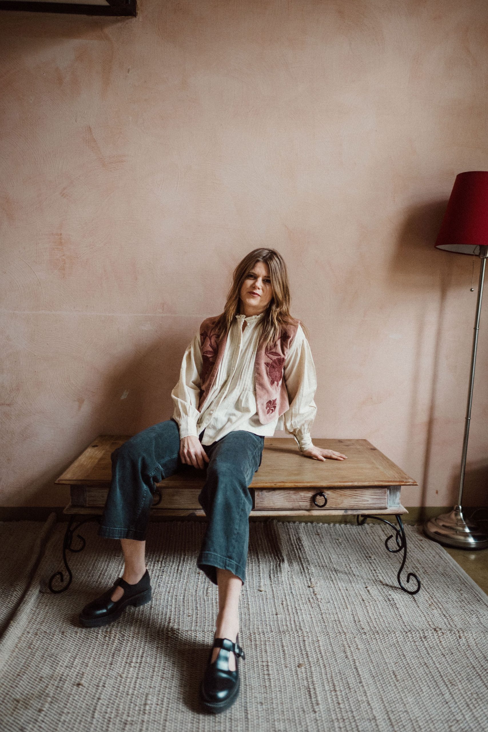 Boléro Solange velours rose – Image 5