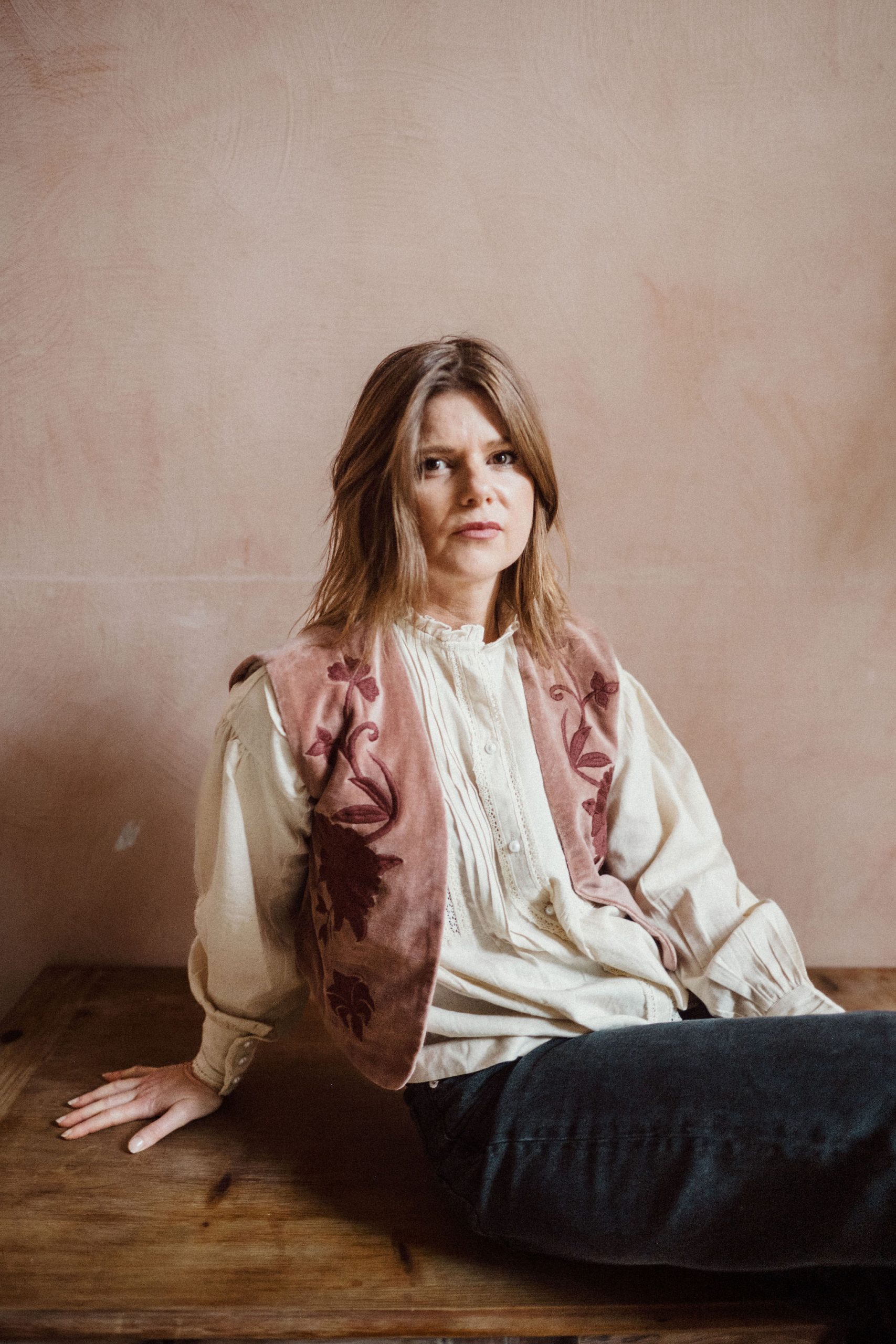 Boléro Solange velours rose – Image 3