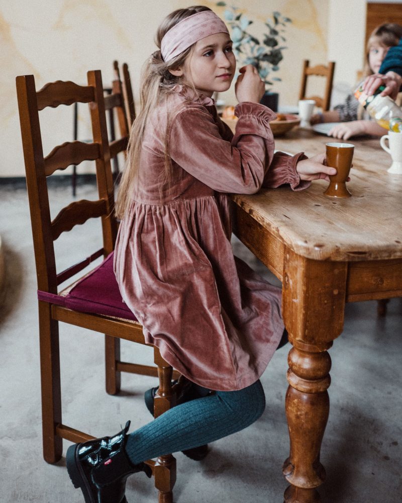 Robe Rosie velours rose