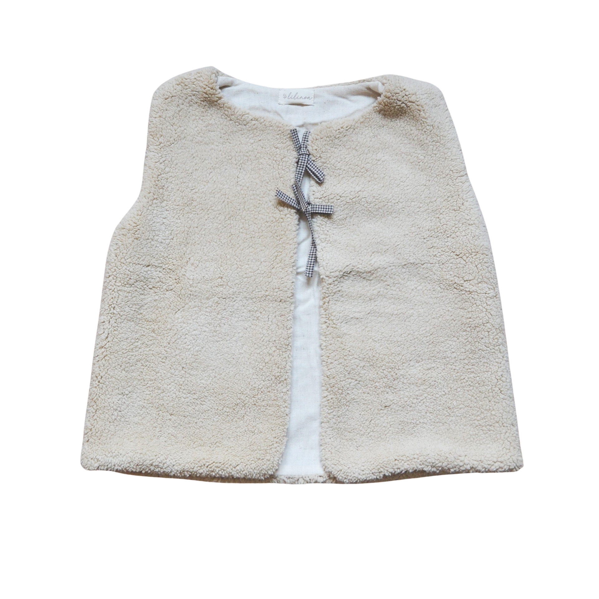 Gilet Lucien sans manches moumoutte écru (Copie)