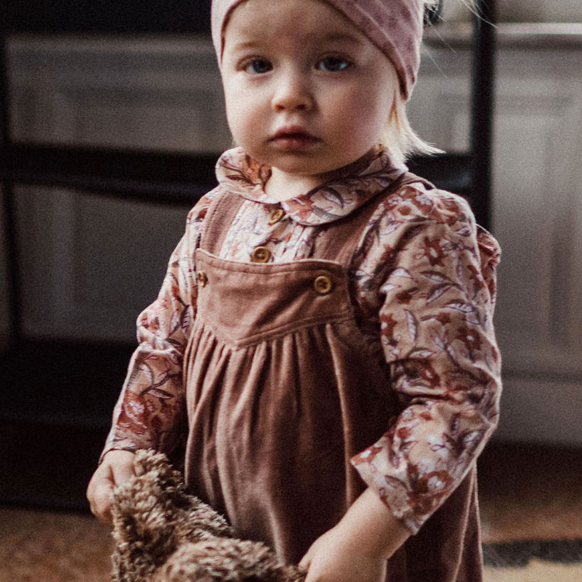 salopette Gaby velours rose