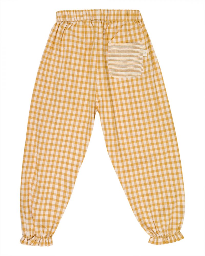 Pantalon Adam vichy camel