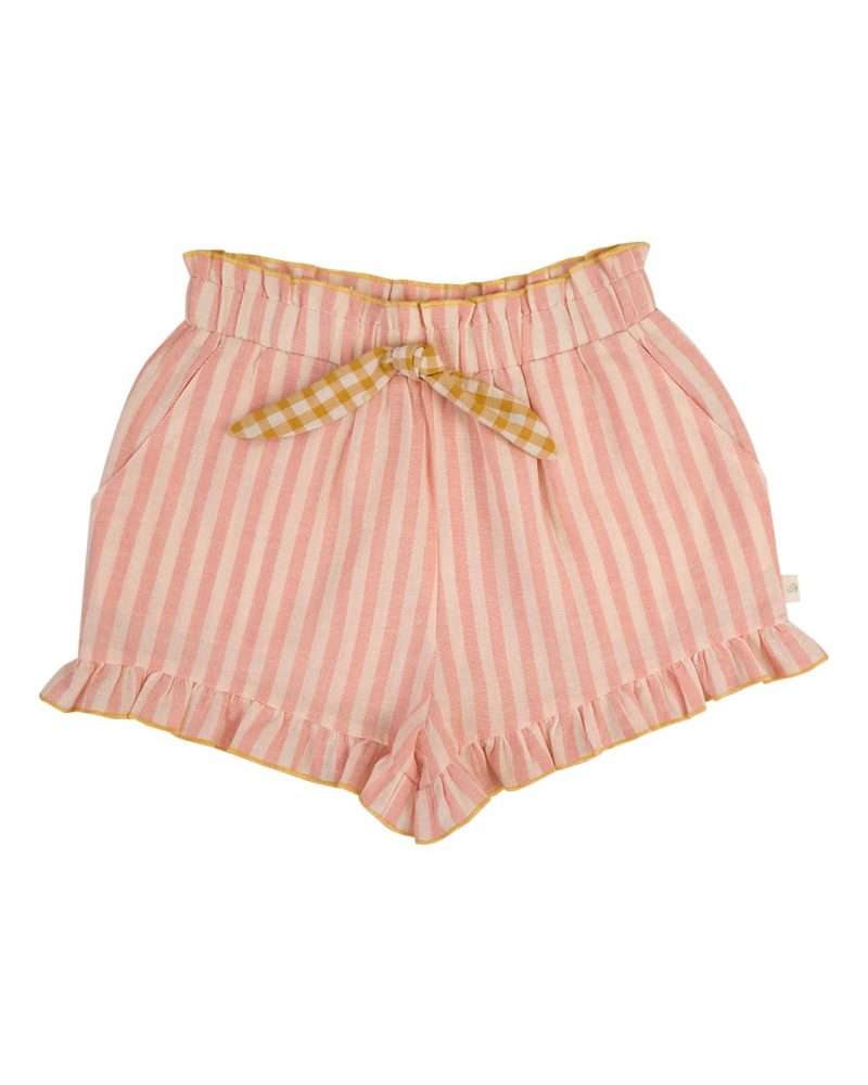 Short Alban rayé rose