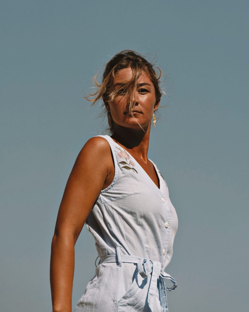 Combinaison Rosa lin bleu ciel