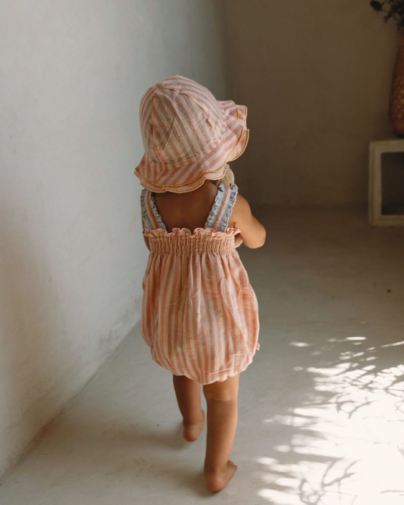 Combinaison Mona Rayée Rose