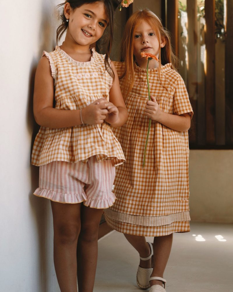 Short Alban rayé rose