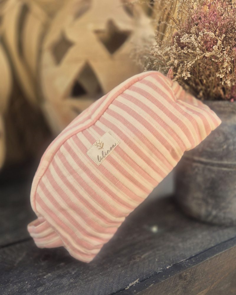 Grande trousse Nina rayé rose