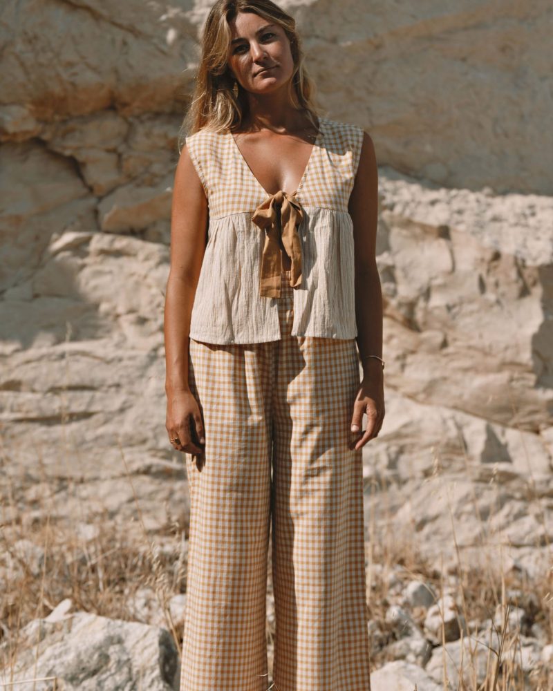 Pantalon Achile Vichy Camel