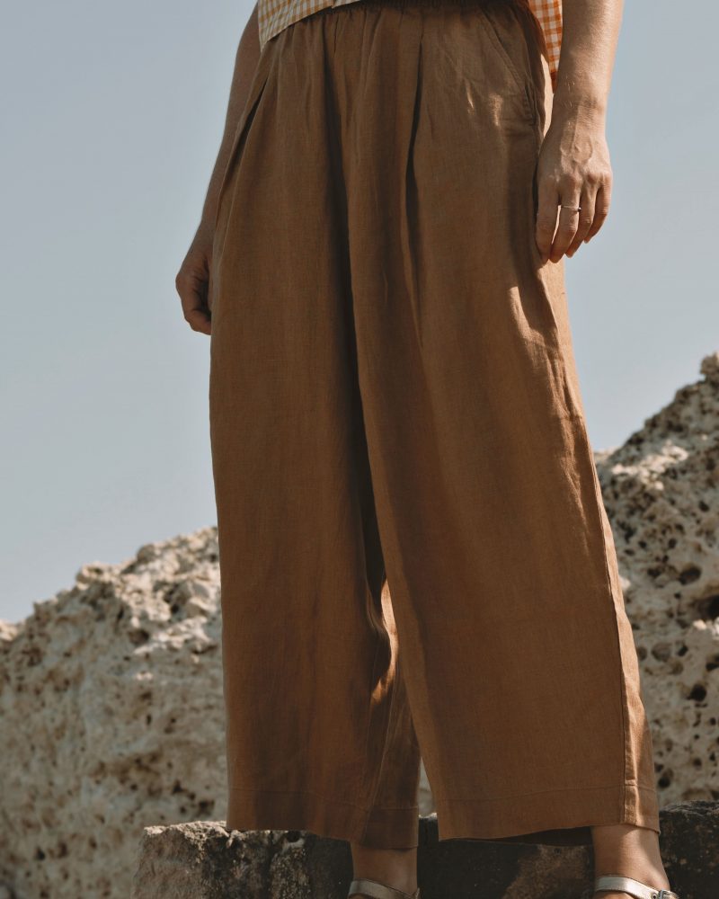 Pantalon Gabriel lin camel