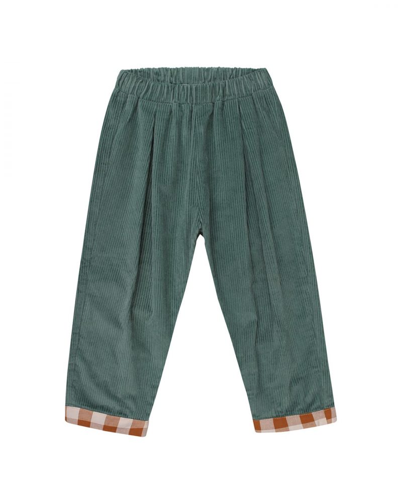 Pantalon Adam velours menthe