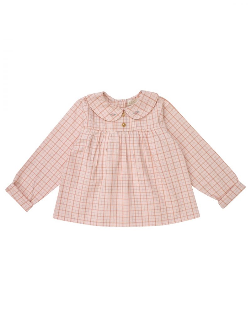 Blouse Luce carreaux rose