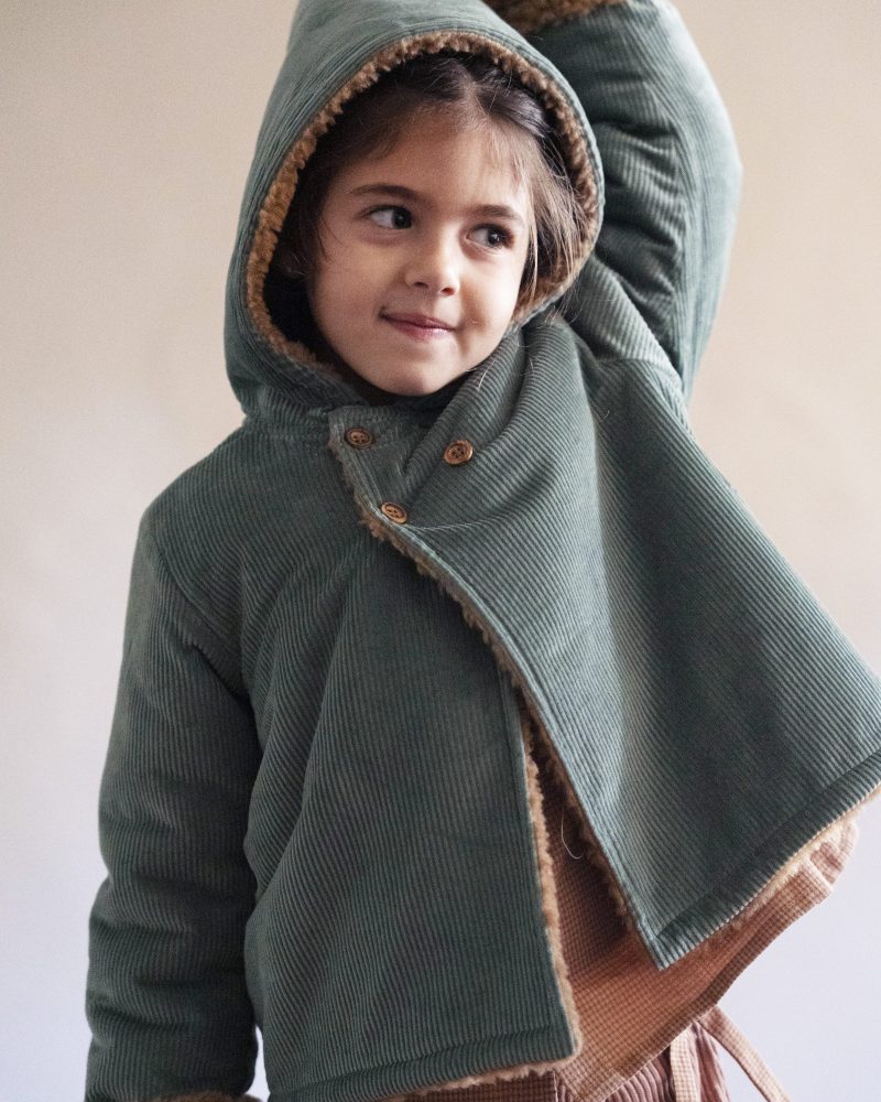 Manteau Matisse velours menthe