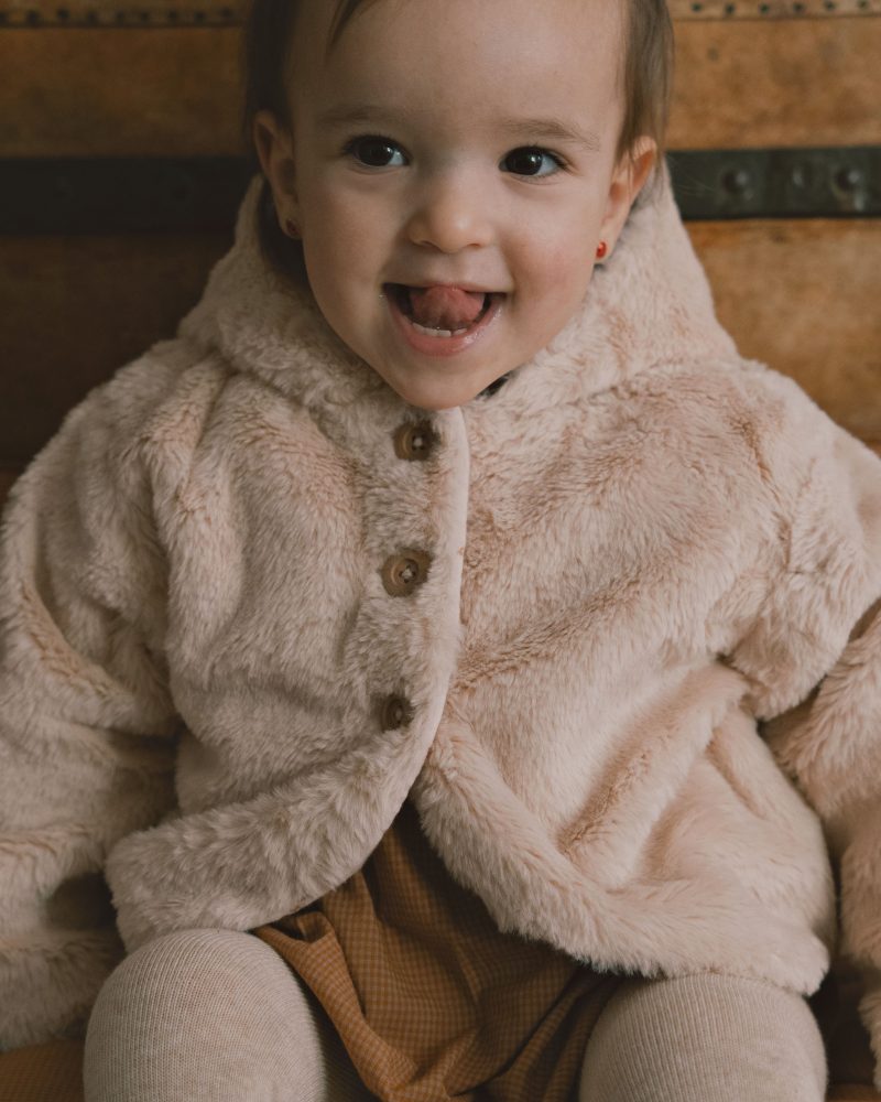 Manteau Mathéo fourrure rose